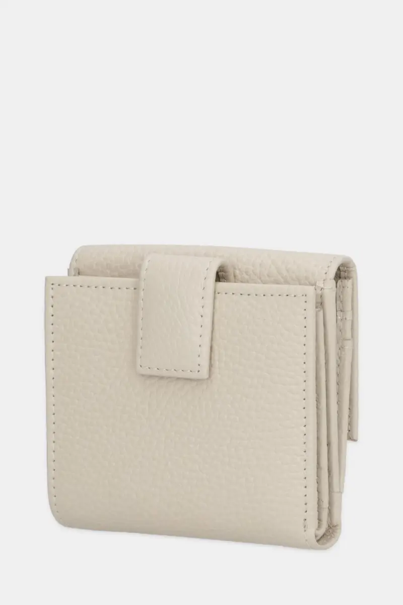 portafoglio in pelle donna colore beige A5WB53 miniatura 2