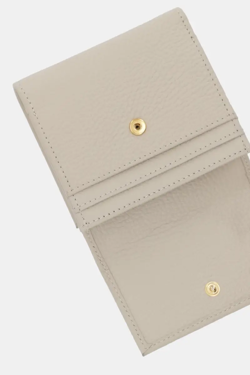 portafoglio in pelle donna colore beige A5WB53 miniatura 3