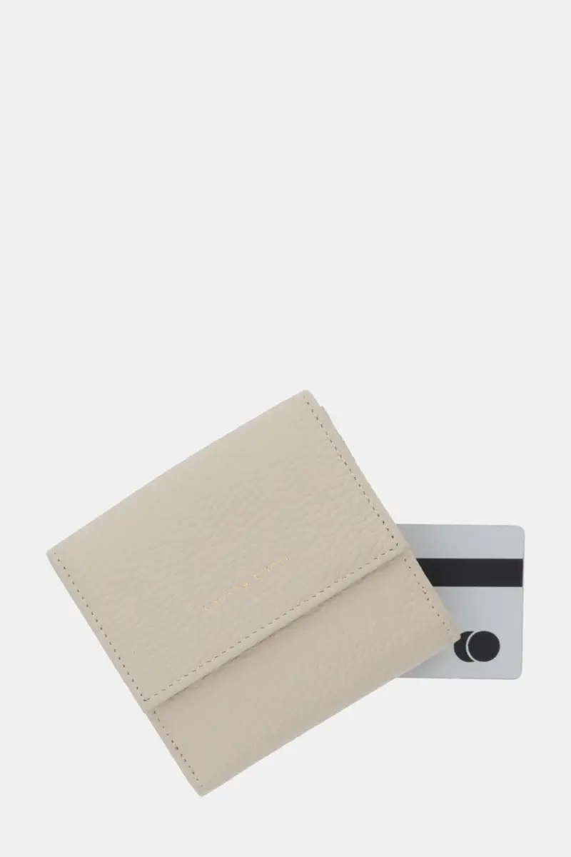 portafoglio in pelle donna colore beige A5WB53 miniatura 4