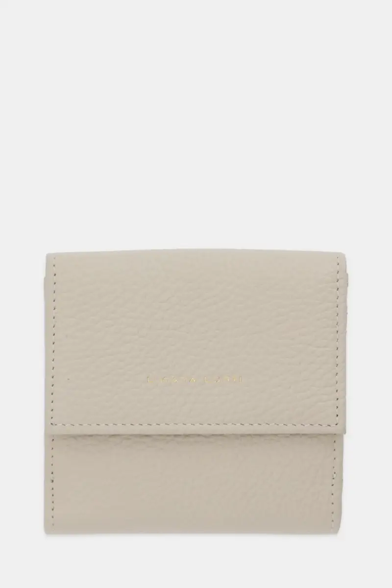 portafoglio in pelle donna colore beige A5WB53