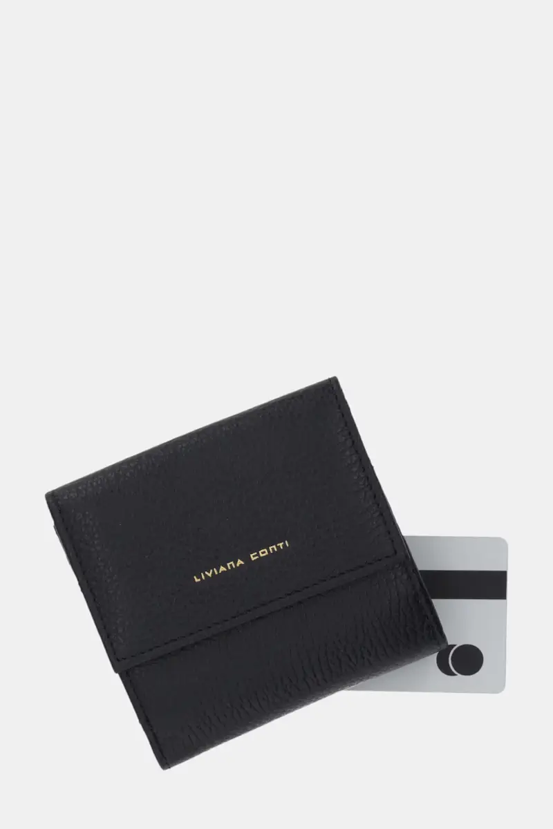 portafoglio in pelle donna colore nero A5WB53 miniatura 4