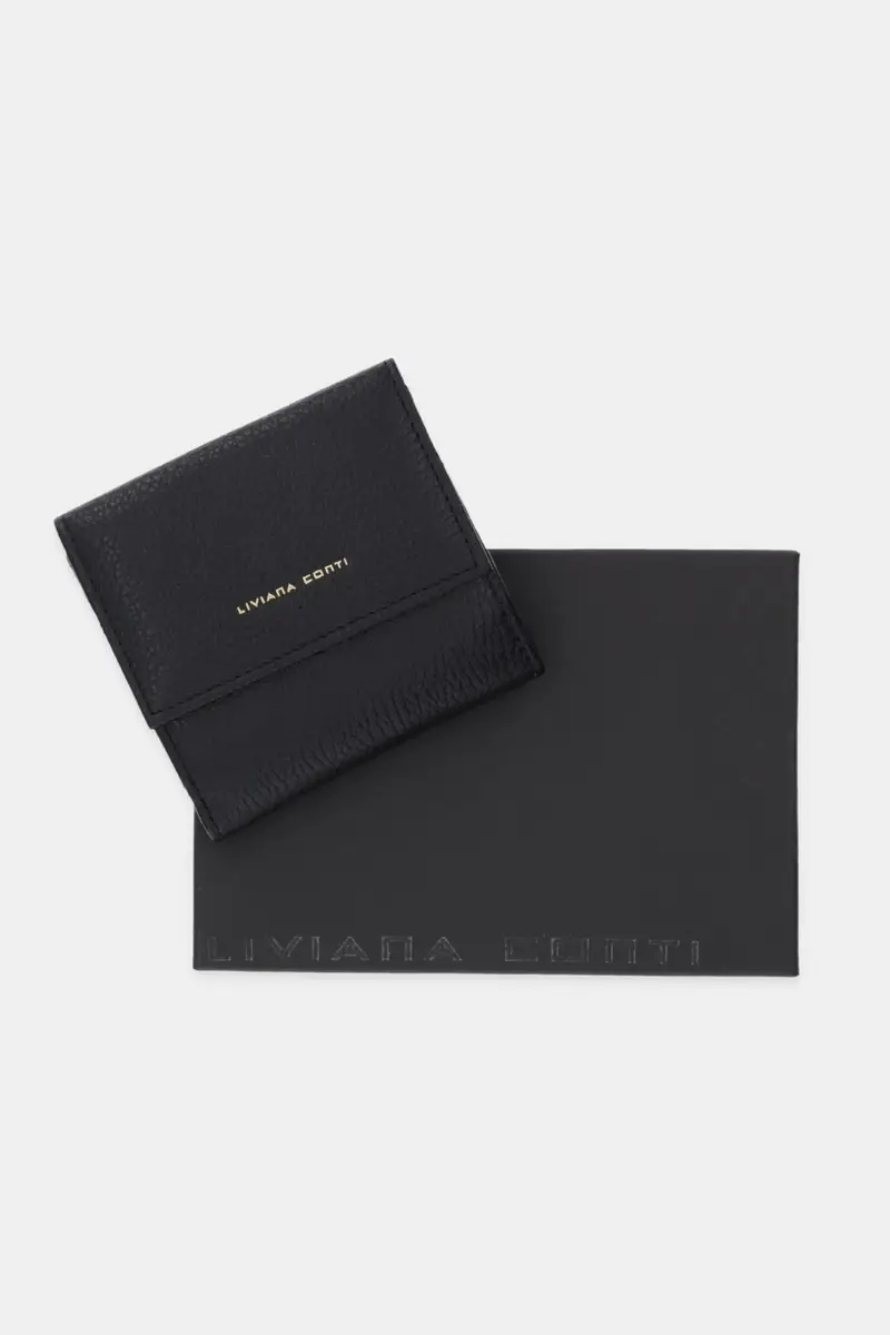 portafoglio in pelle donna colore nero A5WB53 miniatura 5