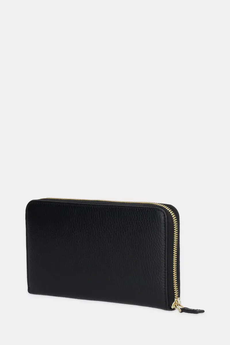 portafoglio in pelle donna colore nero A5WB55 miniatura 2