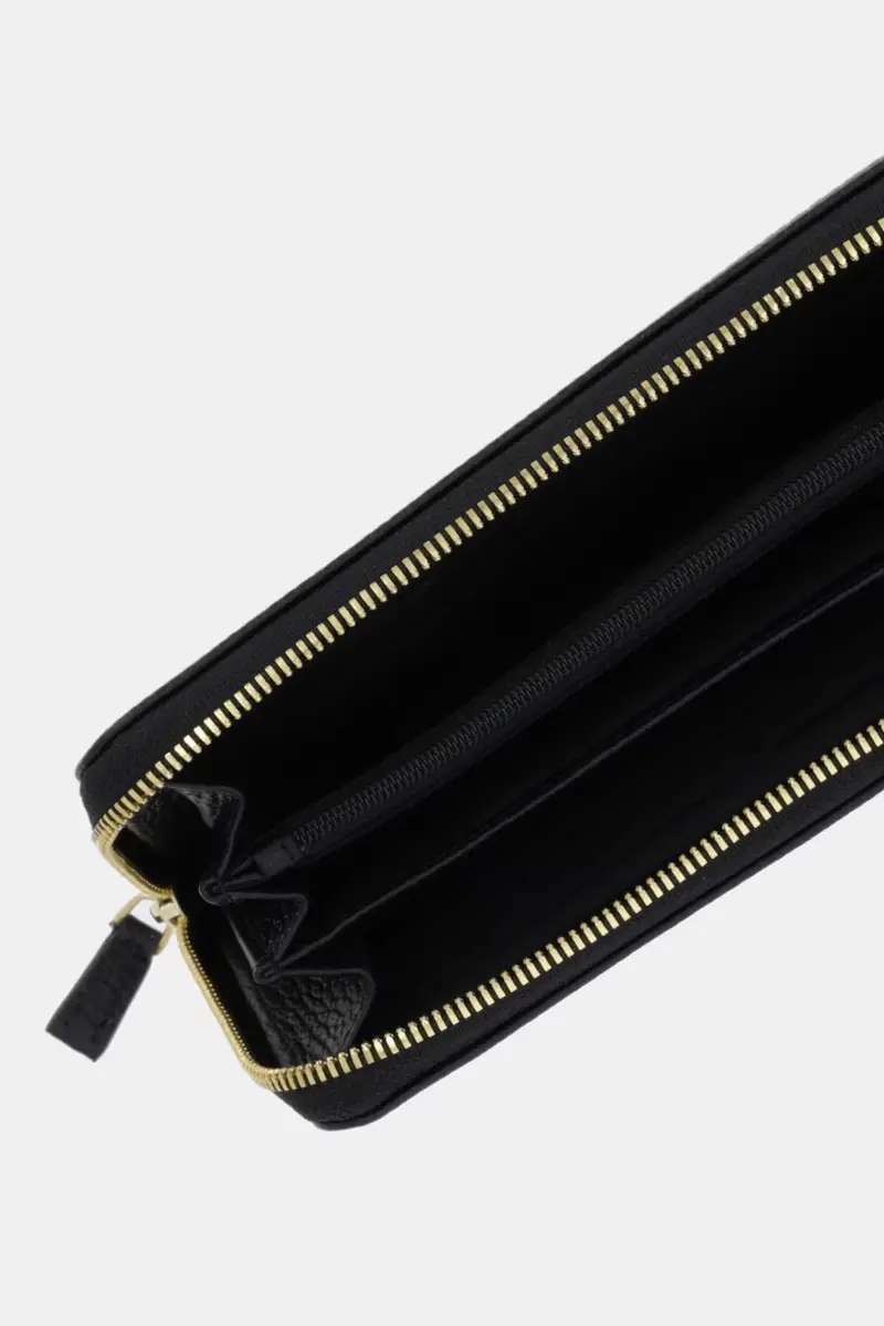 portafoglio in pelle donna colore nero A5WB55 miniatura 3