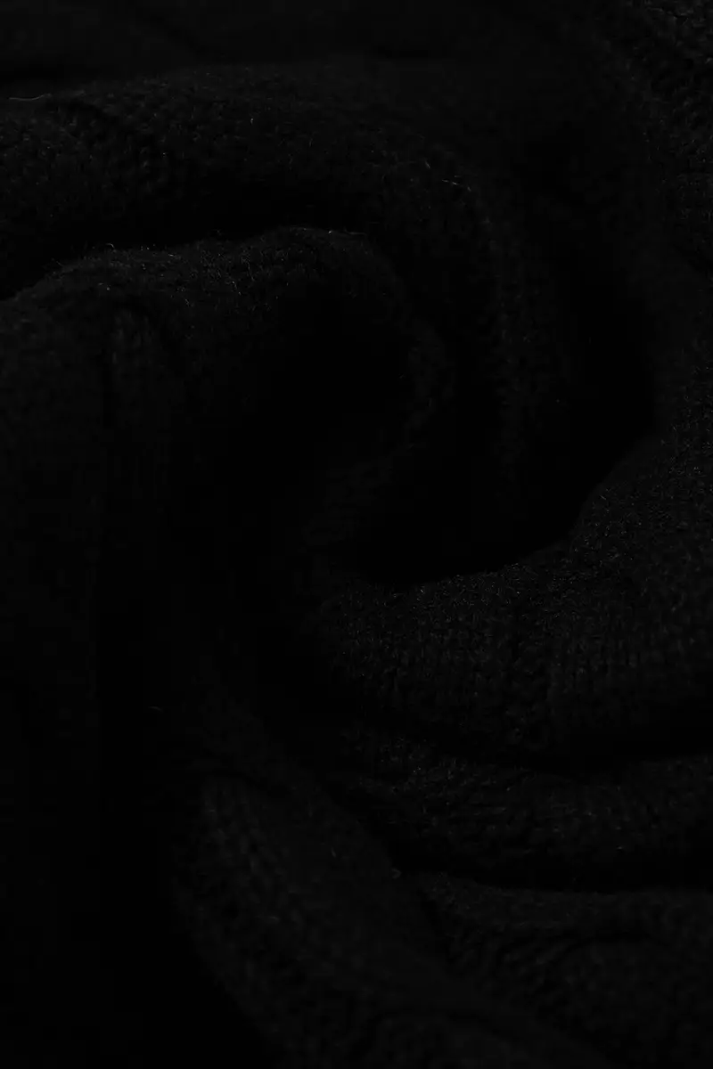 sciarpa con aggiunta di lana donna colore nero A5WF76 miniatura 3