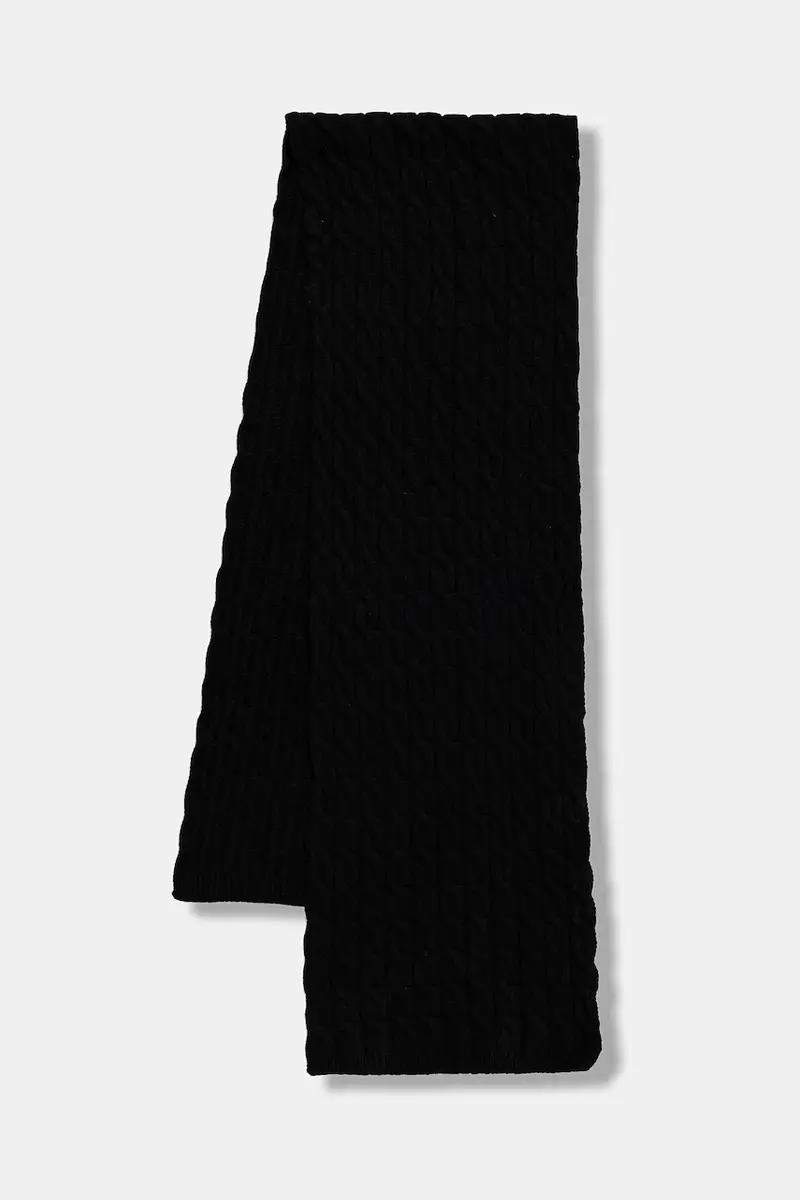 sciarpa con aggiunta di lana donna colore nero A5WF76