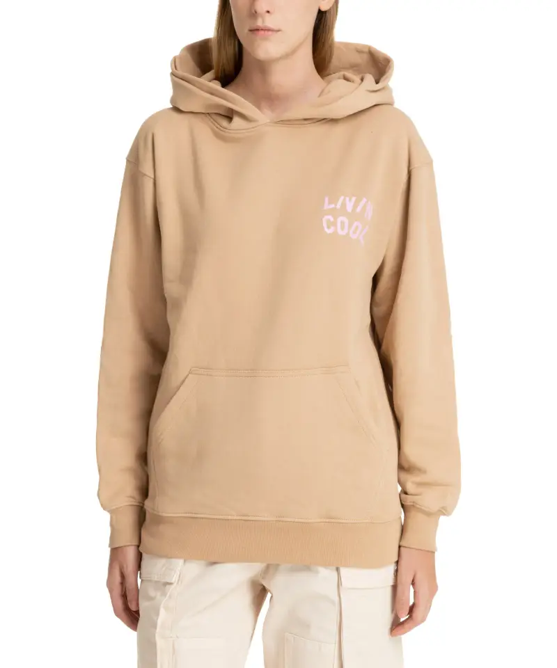 Felpa con cappuccio Beige