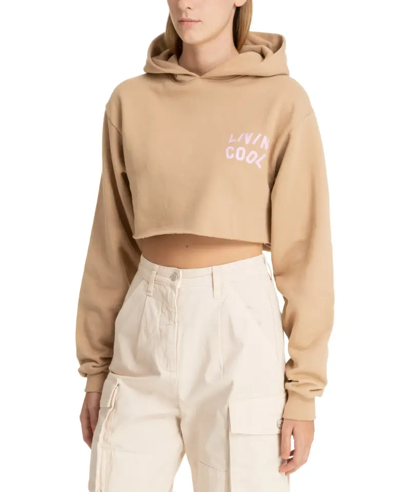 Felpa con cappuccio Beige