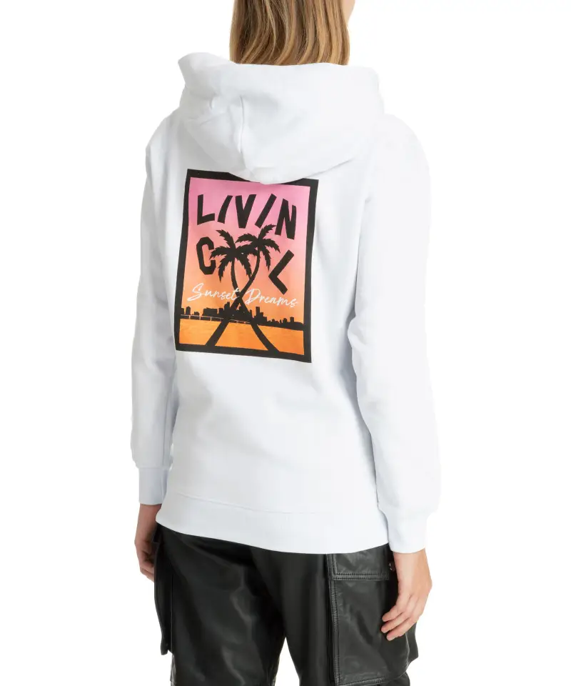 Felpa con cappuccio Bianco