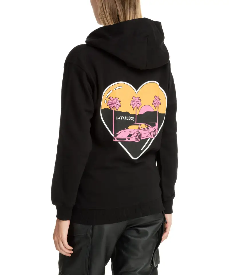 Felpa con cappuccio Nero