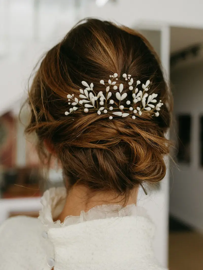 Lizeron Marthe Pettine per capelli Bianco