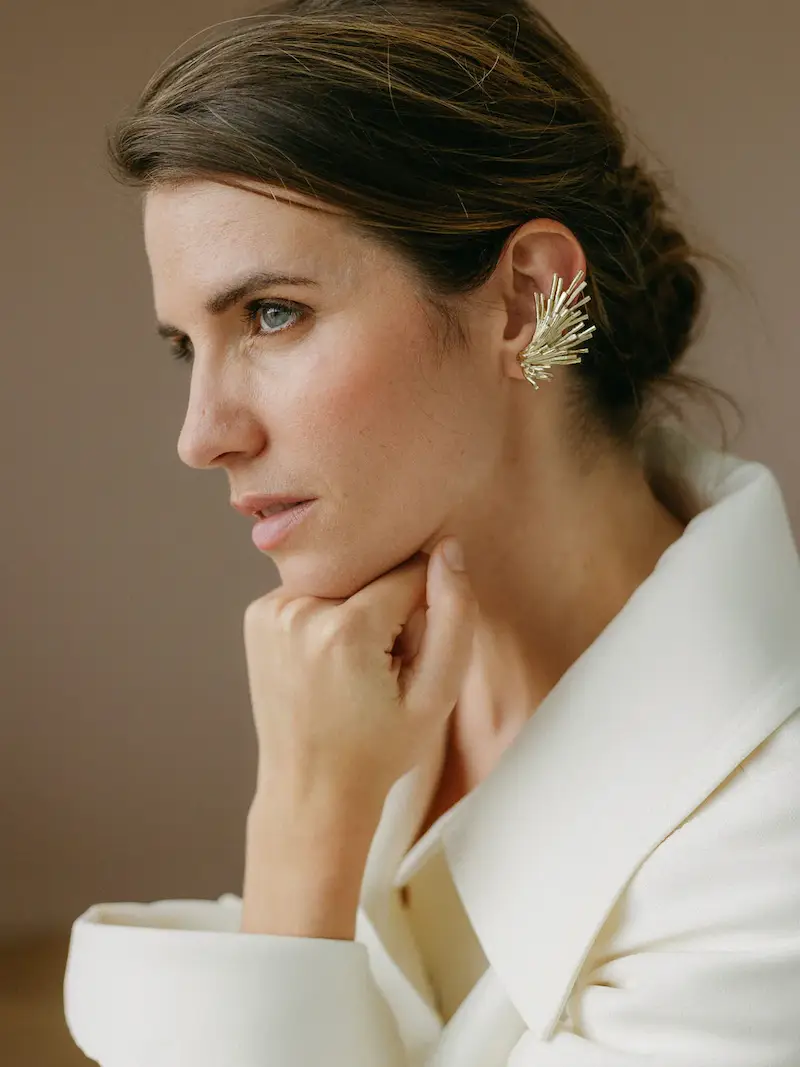 Orecchino singolo Iris (grande - sinistro o destro) | Maat Oro