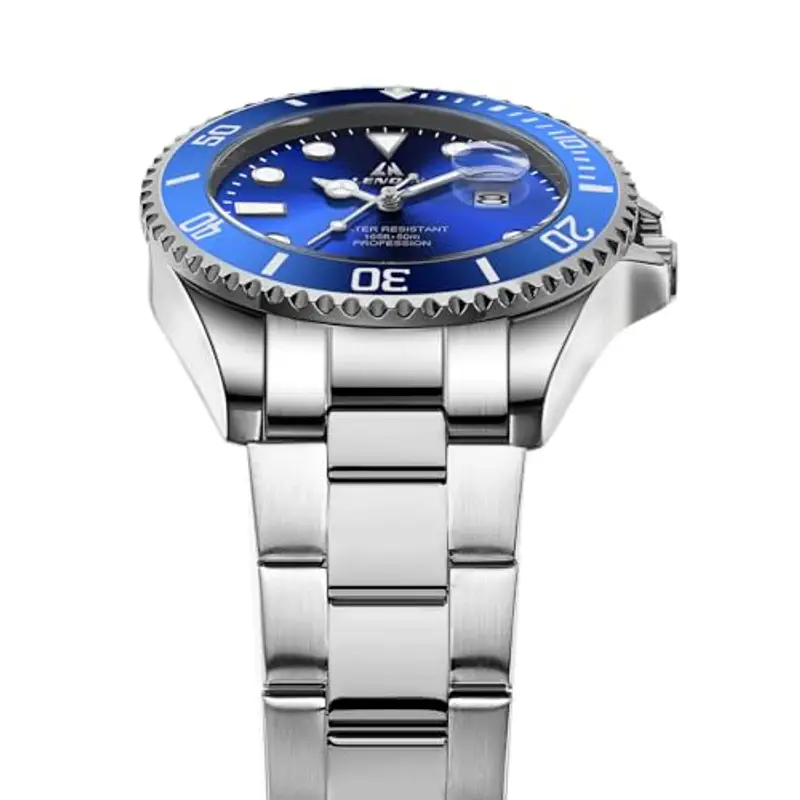 LN LENQIN Orologio da uomo in acciaio inossidabile Analogico al Quarzo sportivo Elegante Data Impermeable Luminoso miniatura 2