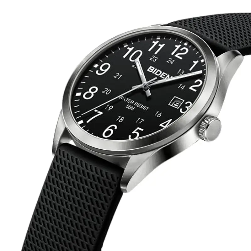 LN LENQIN Orologio Uomo Analogico al Quarzo Impermeabile Casual d'affari di Moda Luminoso con Data e Cinturino in miniatura 2