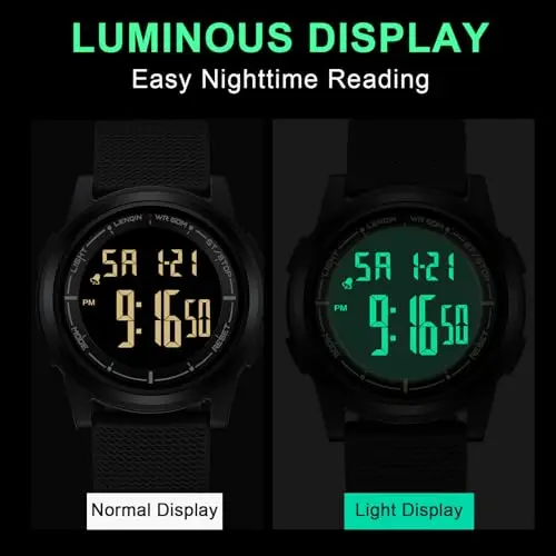 LN LENQIN Orologio Uomo Digitale Sportivo Cronometro da Polso Silicone Impermeabile Casual d'affari di Moda Orologi da miniatura 3