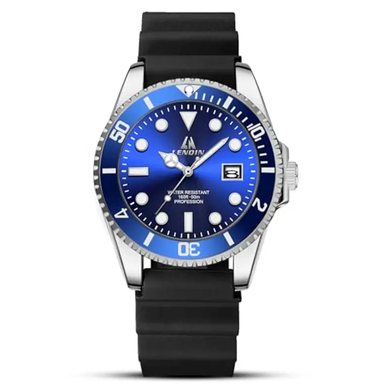 LN LENQIN Orologio Uomo Orologi in Acciaio Inossidabile Da Uomo Orologio Analogico Al Quarzo Impermeabile Orologi Da Polso Da Uomo Con Data Orologi Casual Alla Moda Luminosi