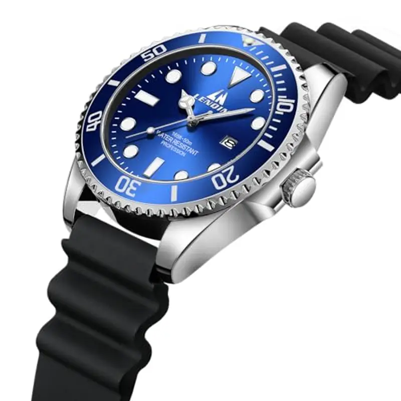 LN LENQIN Orologio Uomo Orologi in Acciaio Inossidabile Da Uomo Orologio Analogico Al Quarzo Impermeabile Orologi Da Polso Da Uomo Con Data Orologi Casual Alla Moda Luminosi miniatura 3