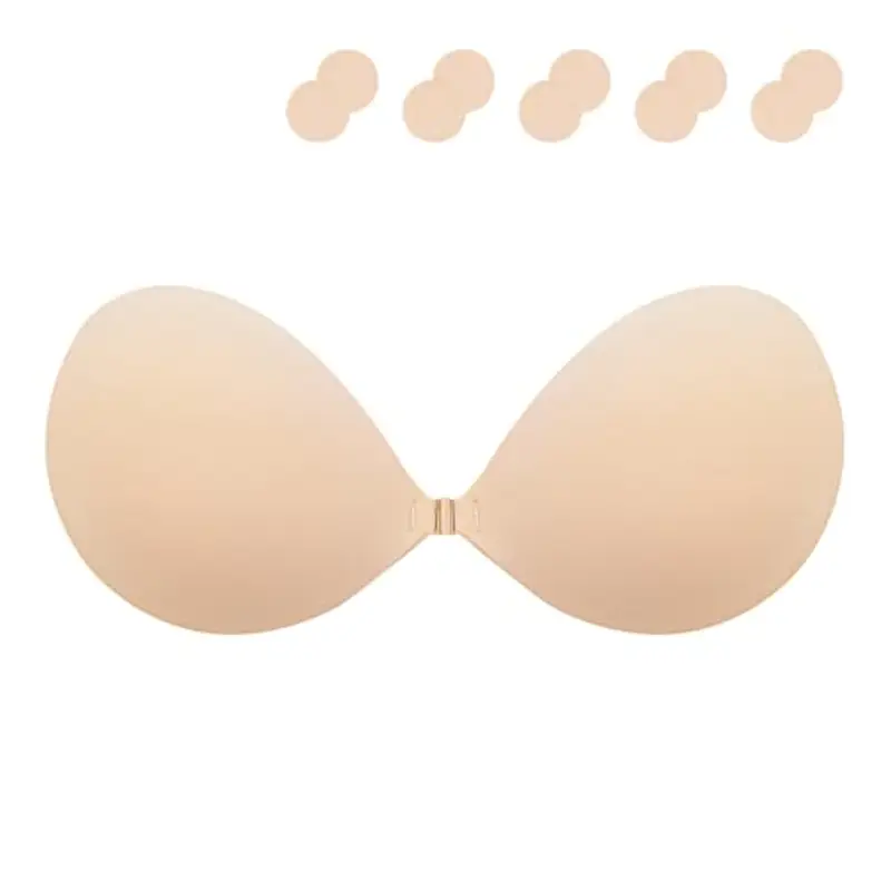 Lnmyic Reggiseno Invisibile Reggiseno Adesivo Coppe Adesive Seno Push Up Riutilizzabile Silicone Adesivo Push Up Invisibile Sticky Bra Traspirante Reggiseni Senza Spalline con Copricapezzoli