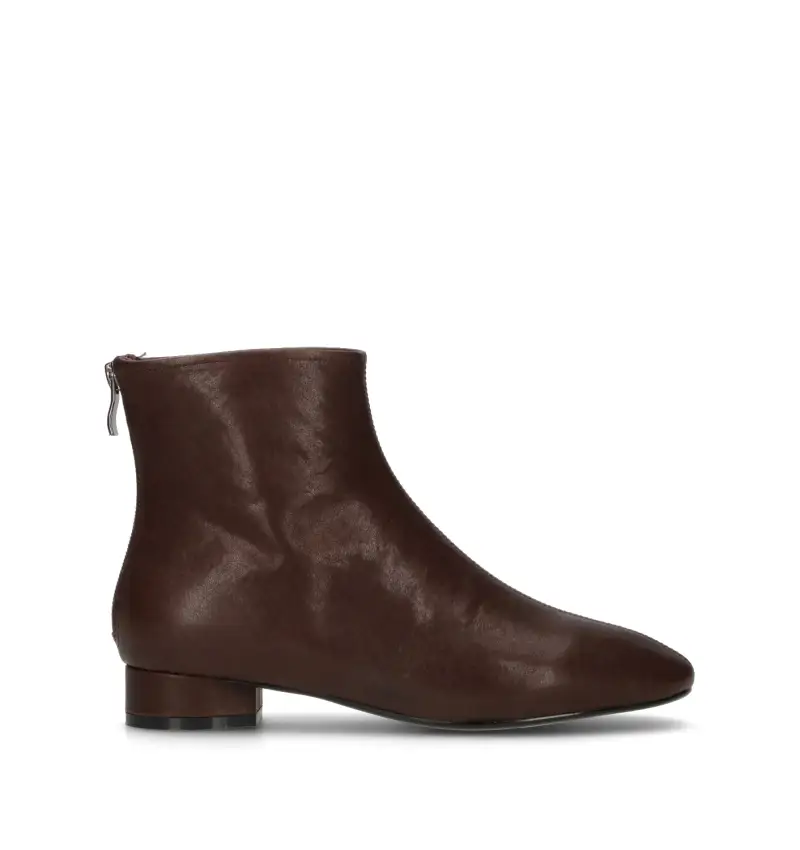 Tronchetto donna marrone in pelle Vario