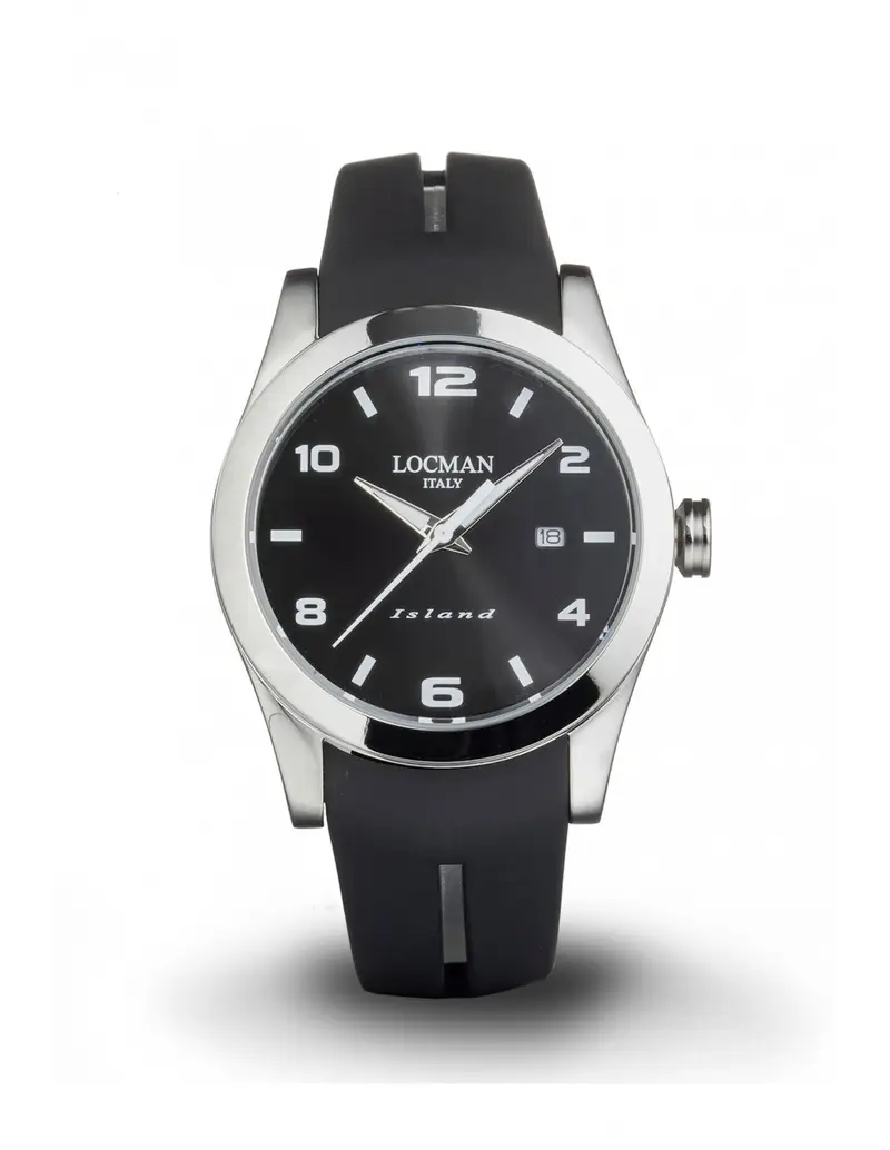 Orologio LOCMAN Island 0613A01S-00BKWHSK nero con cinturino in silicone nero