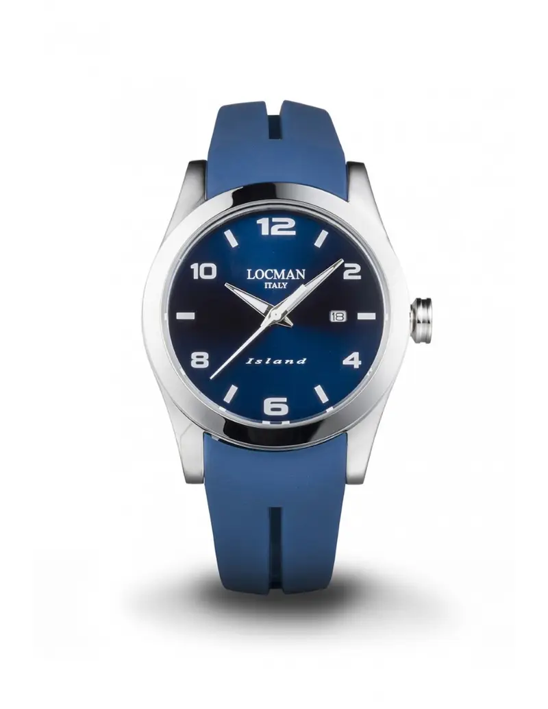 Orologio LOCMAN Island 0613A02S-00BLWHSB blu con cinturino in silicone blu
