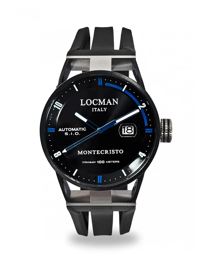 Orologio LOCMAN Montecristo 0511KNBKFBL0GOK nero con cinturino in silicone nero