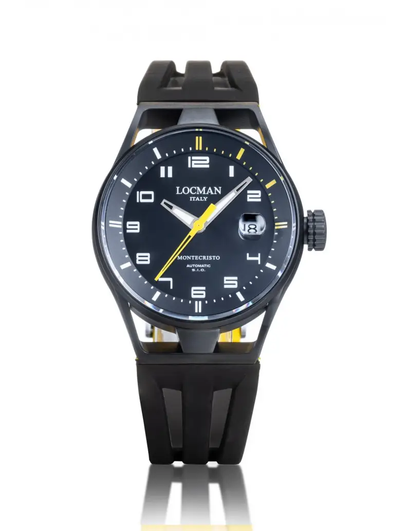 Orologio LOCMAN Montecristo 0541K01S-KMBKYLSK nero con cinturino in silicone nero