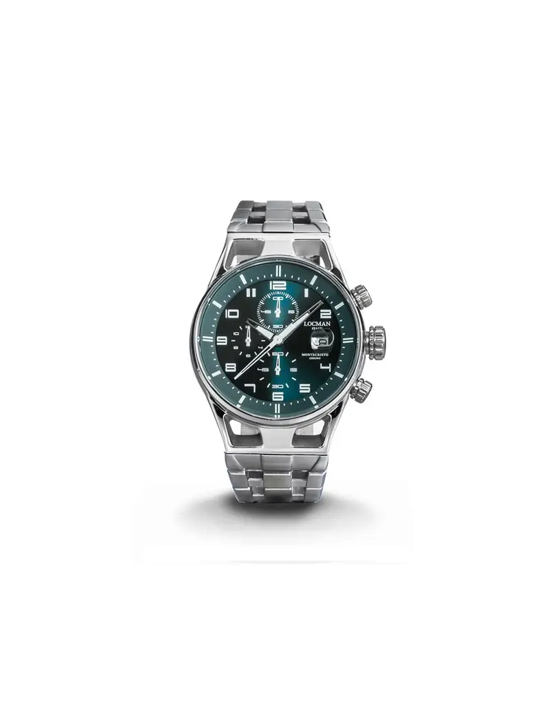 Orologio LOCMAN Montecristo Crono Titanio 0542A19S-00PTWHB0 Petroleum con cinturino in acciaio