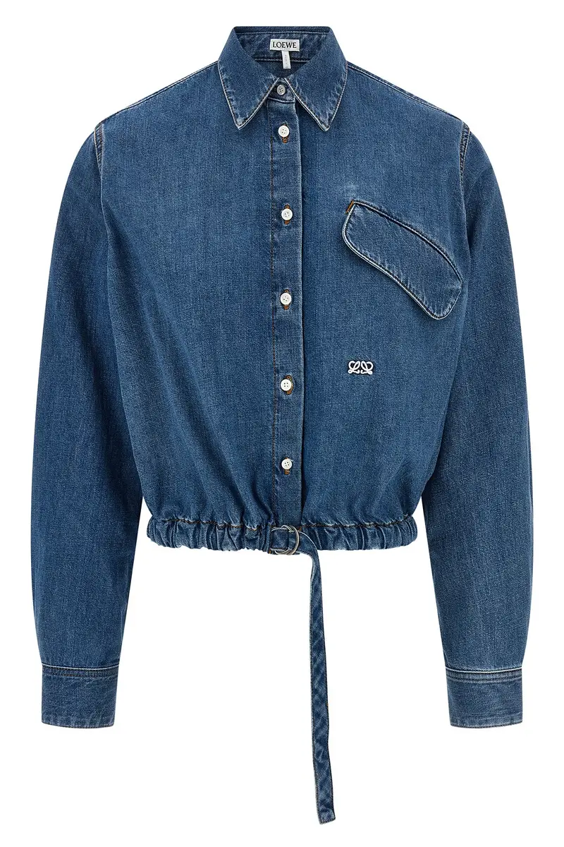 Camicia Con Cintura Blu