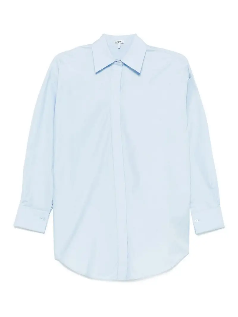 Camicia drappeggiata Blu