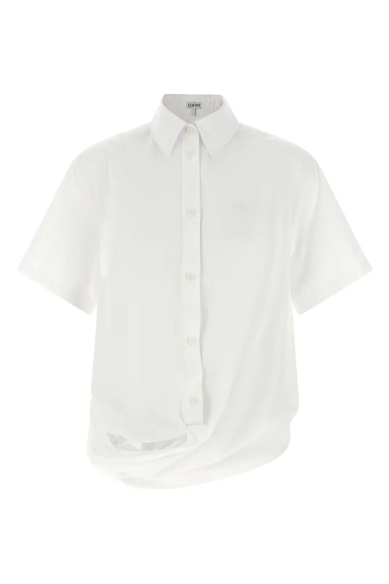 Camicia Taglio Asimmetrico Bianco
