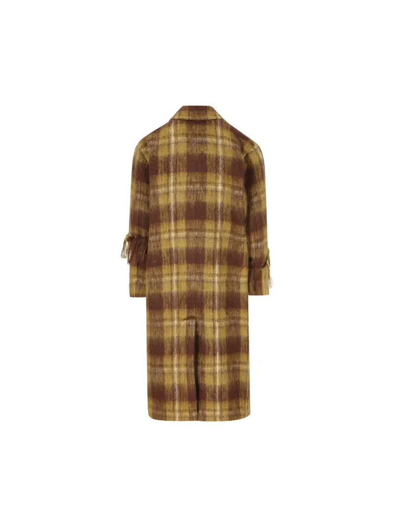 Cappotto In Misto Mohair E Lana MARRONE miniatura 2