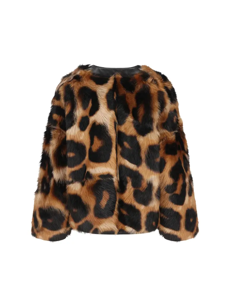 Cardigan In Shearling MARRONE miniatura 2