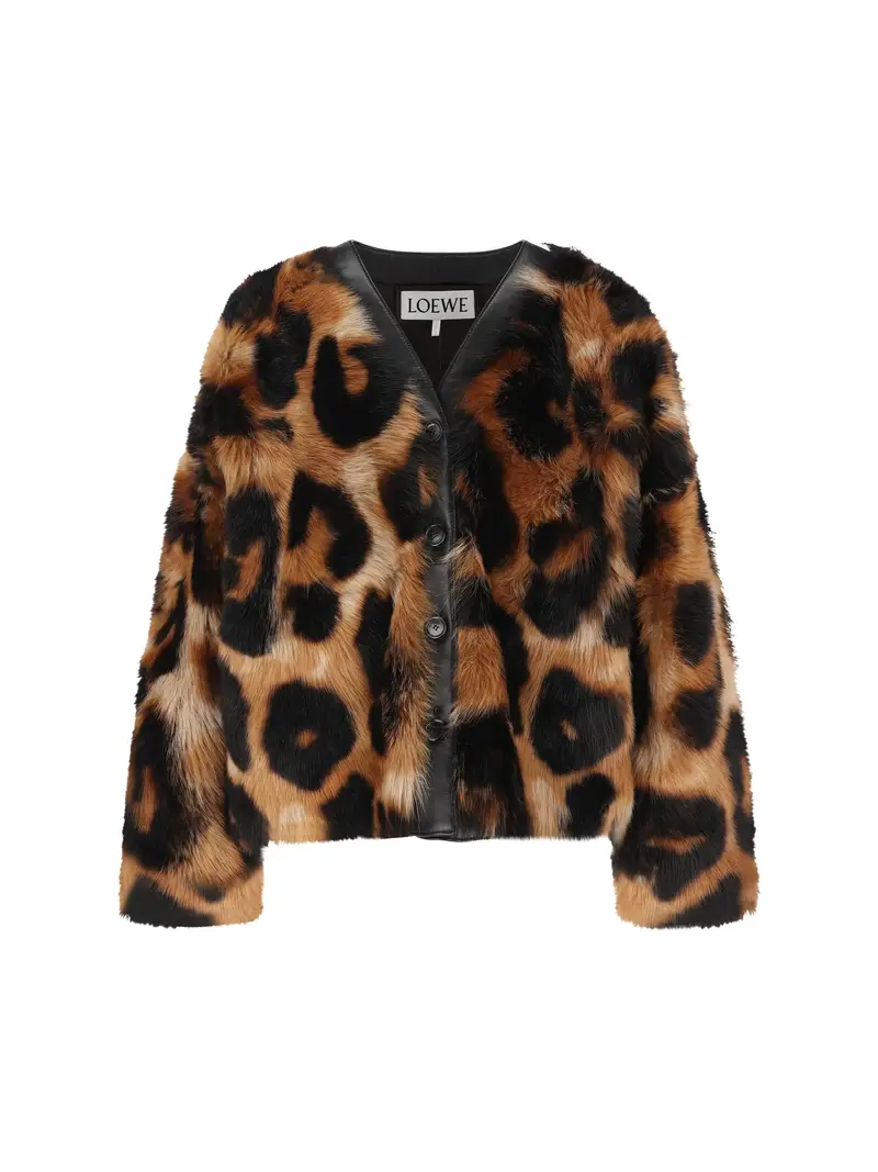 Cardigan In Shearling MARRONE