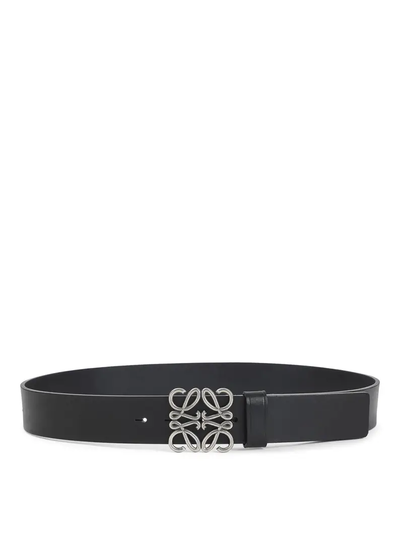 Cintura pesante anagramma da 4 cm Nero