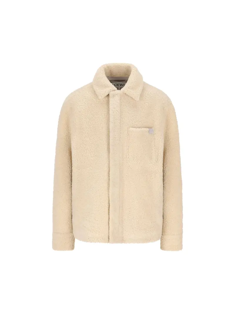 Giacca Camicia In Shearling BEIGE