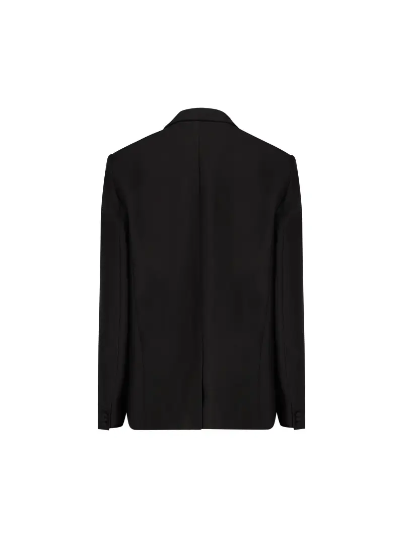 Giacca In Lana E Seta NERO miniatura 2