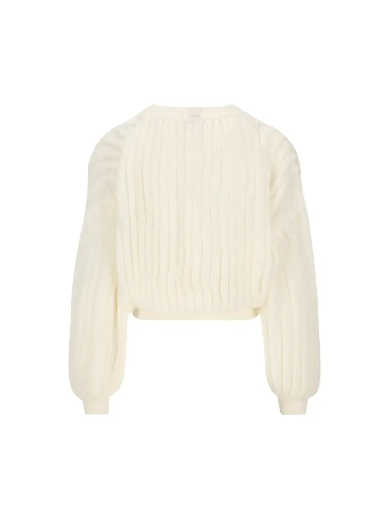 Maglia In Misto Mohair BIANCO miniatura 2