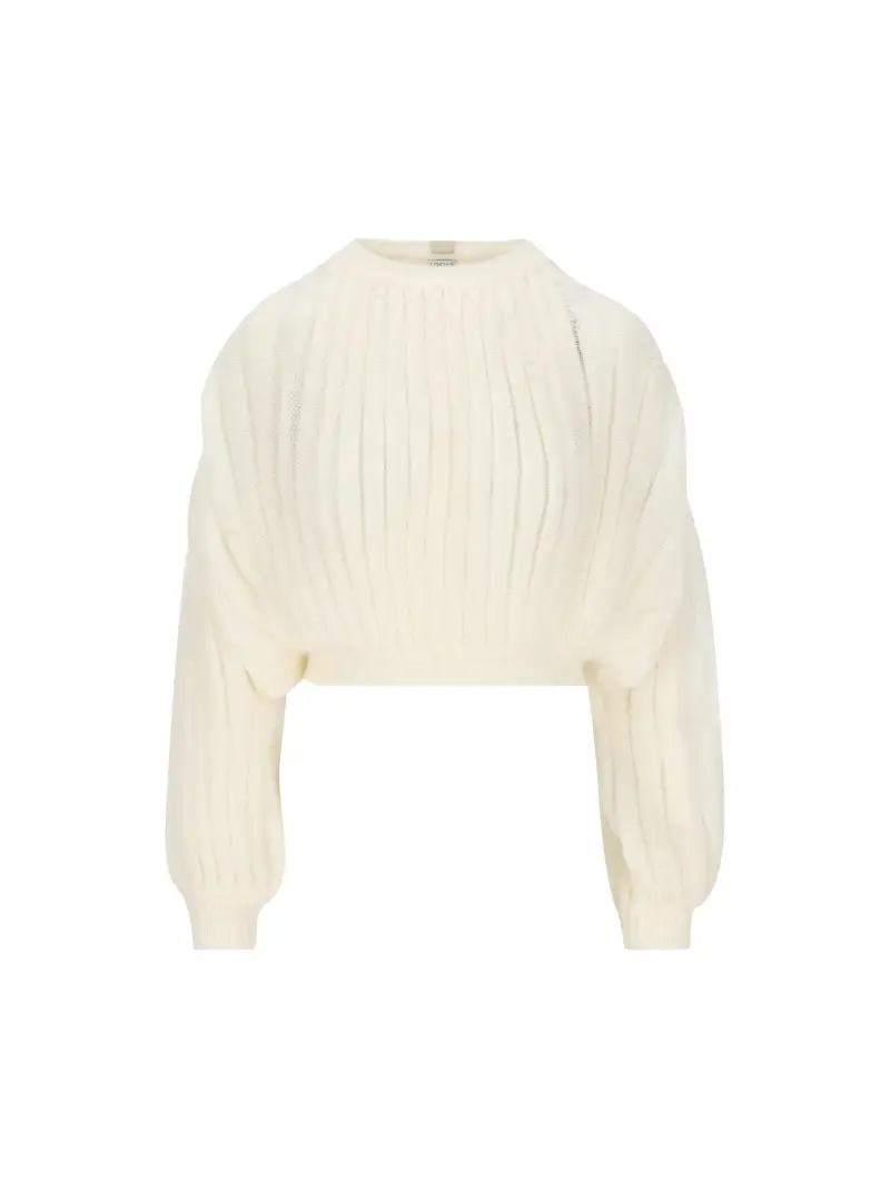 Maglia In Misto Mohair BIANCO