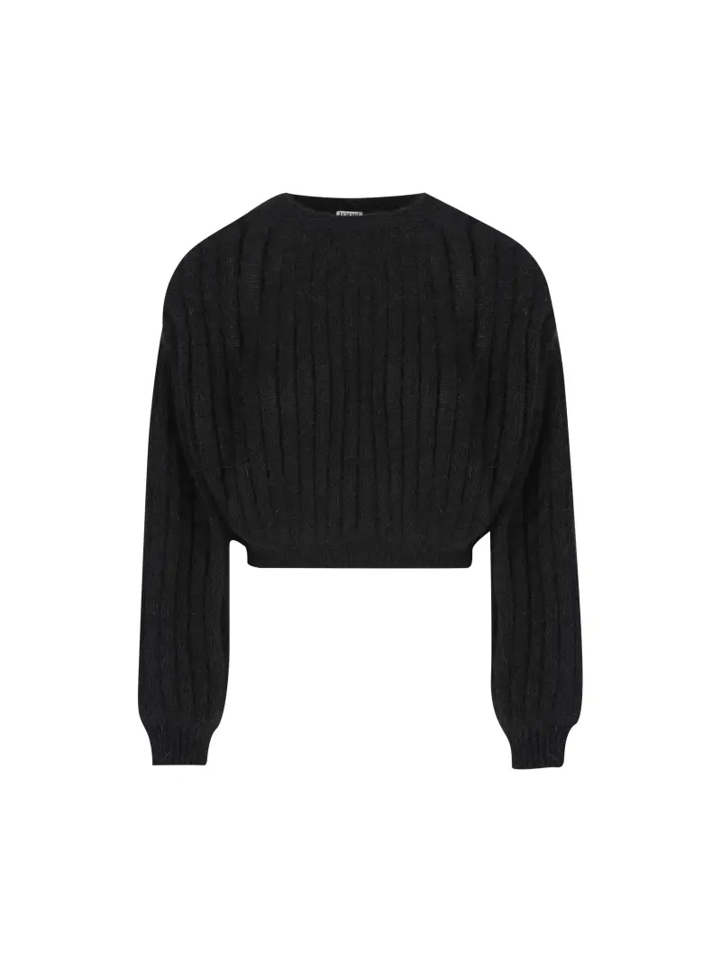 Maglia In Misto Mohair NERO