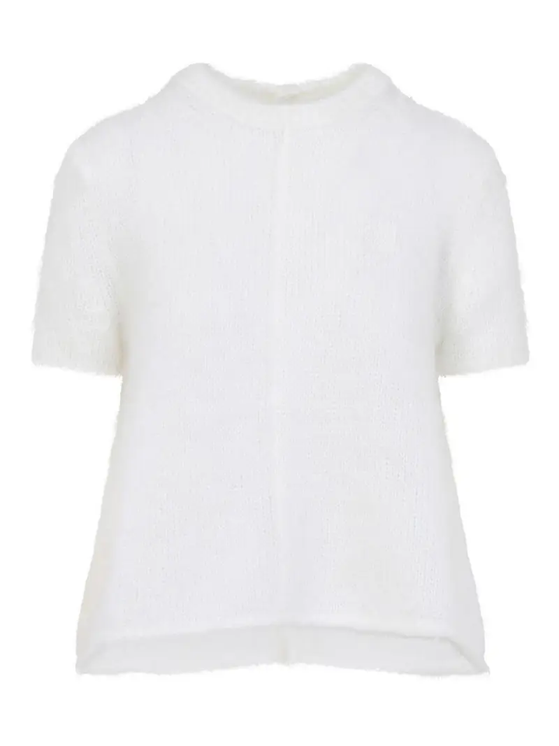 Maglione a maniche corte Bianco