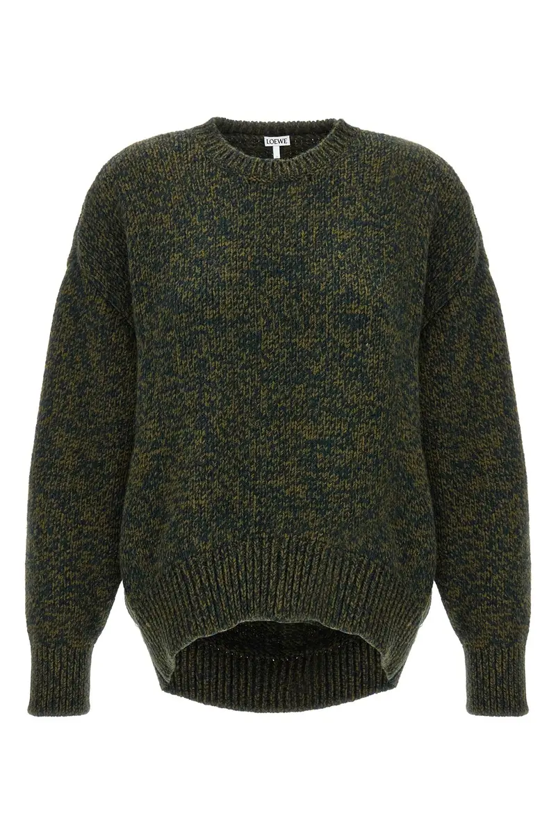 Maglione Doppio Collo Verde