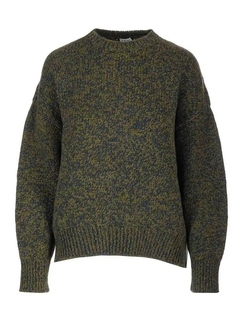 Maglione trompe loeil Verde