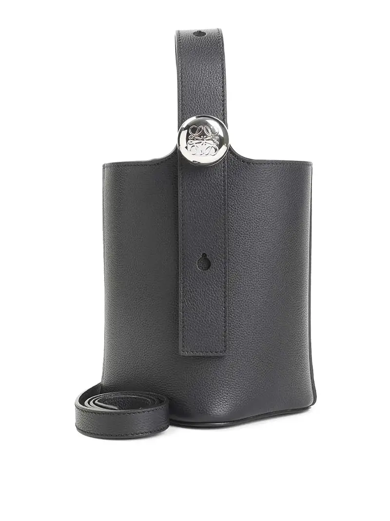 Mini borsa per secchio di ciottoli Nero