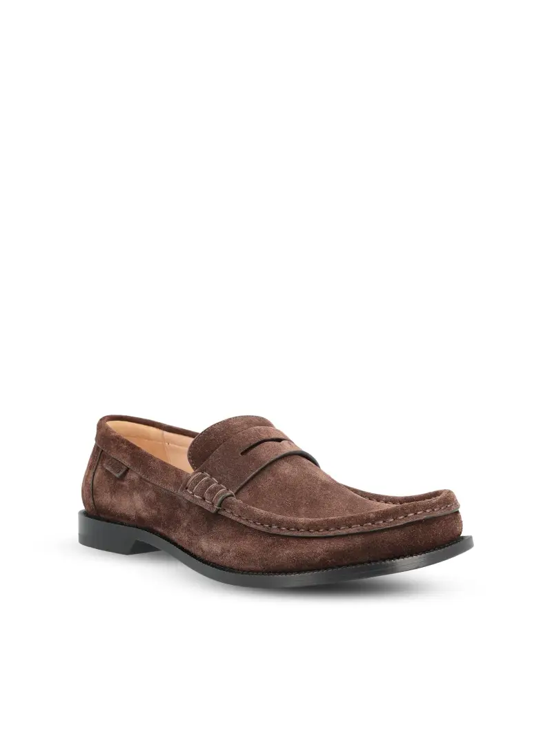 Mocassini Campo In Pelle MARRONE miniatura 2