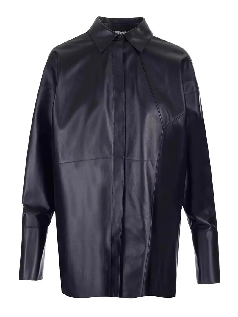 Nappa Oversize Shirt Nero