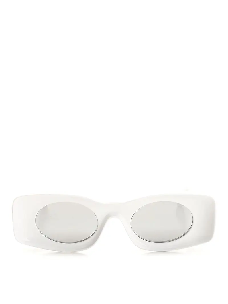 Occhiali da sole a cornice grosso Bianco