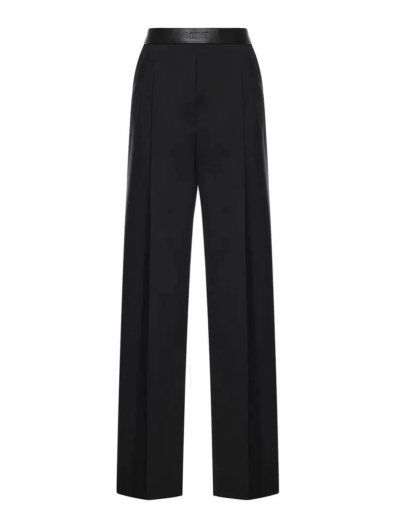 Pantaloni di lana su misura Nero