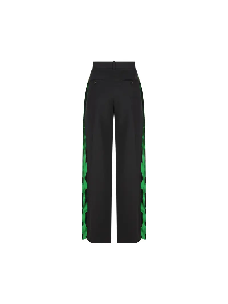 Pantaloni In Lana NERO miniatura 2