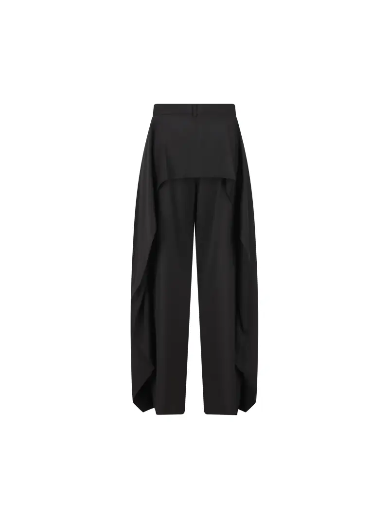 Pantaloni In Lana NERO miniatura 2